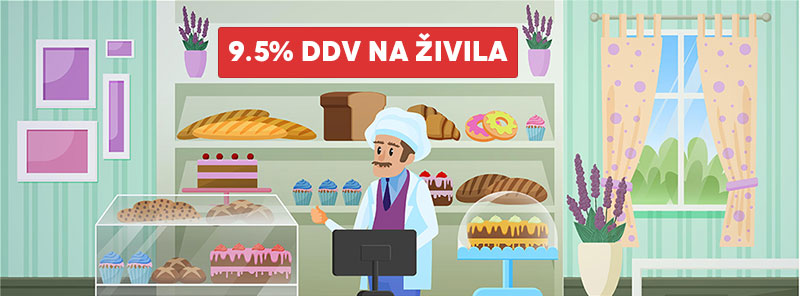 9.5% DDV se računa na živila